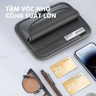 hộp kính xe hơi 2 Ngăn SEAMETAL Bằng Da Đa Năng Gắn Tấm Che Nắng Xe Hơi