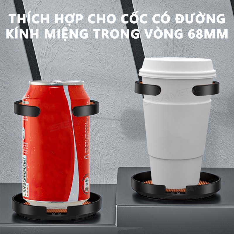Giá đỡ cốc nước ô tô SEAMETAL，mới Đa chức năng có thể gập lại Cửa thoát khí ô tô Giá đựng đồ uống gạt tàn Giá cố định