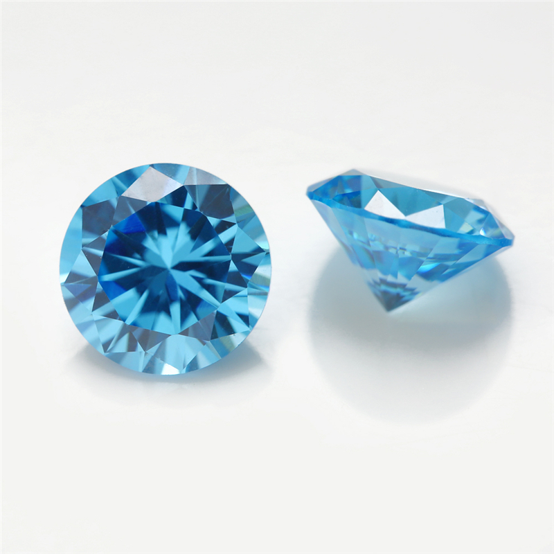 Đá Cubic Zirconia cắt tròn 5A nhiều màu, phù hợp làm trang sức