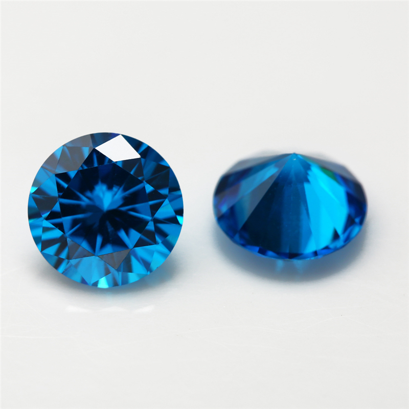 Đá Cubic Zirconia cắt tròn 5A nhiều màu, phù hợp làm trang sức