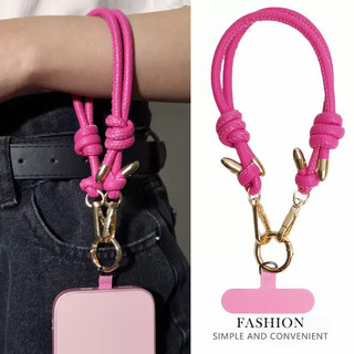 Dây đeo điện thoại di động ngắn điều chỉnh được, chống mất, chất liệu PU