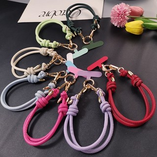Dây đeo điện thoại di động ngắn điều chỉnh được, chống mất, chất liệu PU