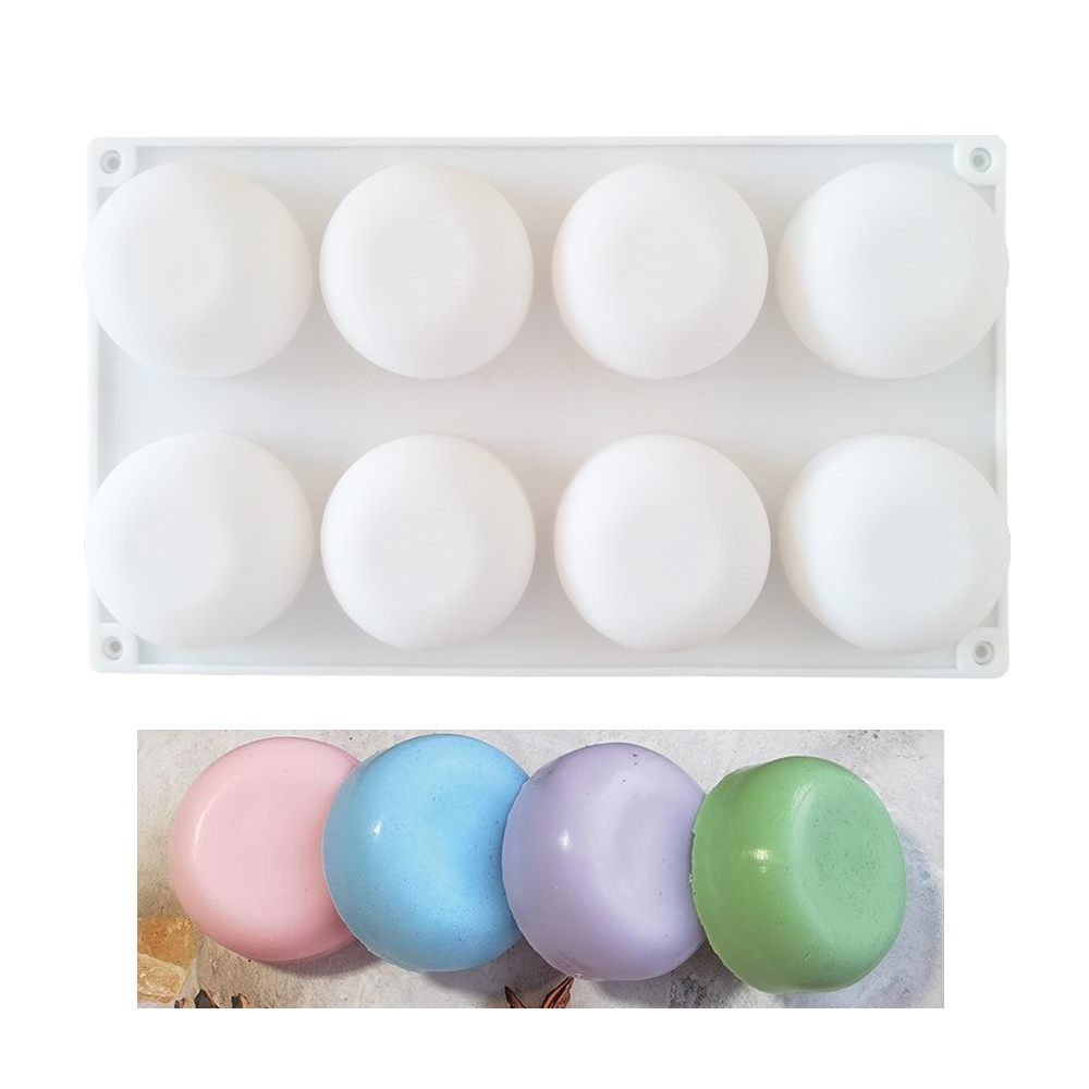 Khuôn Silicone 8 Ngăn Làm Kem / Bánh / Xà Phòng / Pudding / Nước Hoa DIY