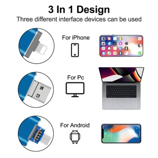 Ổ đĩa Flash 2tb Thích hợp cho iPhone Android PC MAC iPad Mở rộng bộ nhớ USB Thumb Drive