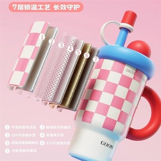 Quà Tặng Giáng Sinh GM Big Mac Thermos Cup 2024 Phong Cách Mới Bé Gái Cốc Nước Cao Cấp Dung Tích Lớn Chai Nước 316 Thép Không Gỉ Trà Tách Nước Ống Hút Cốc Thể Thao Di Động Ngoài Trời Bảo Quản Lạnh Bình Nước Uống