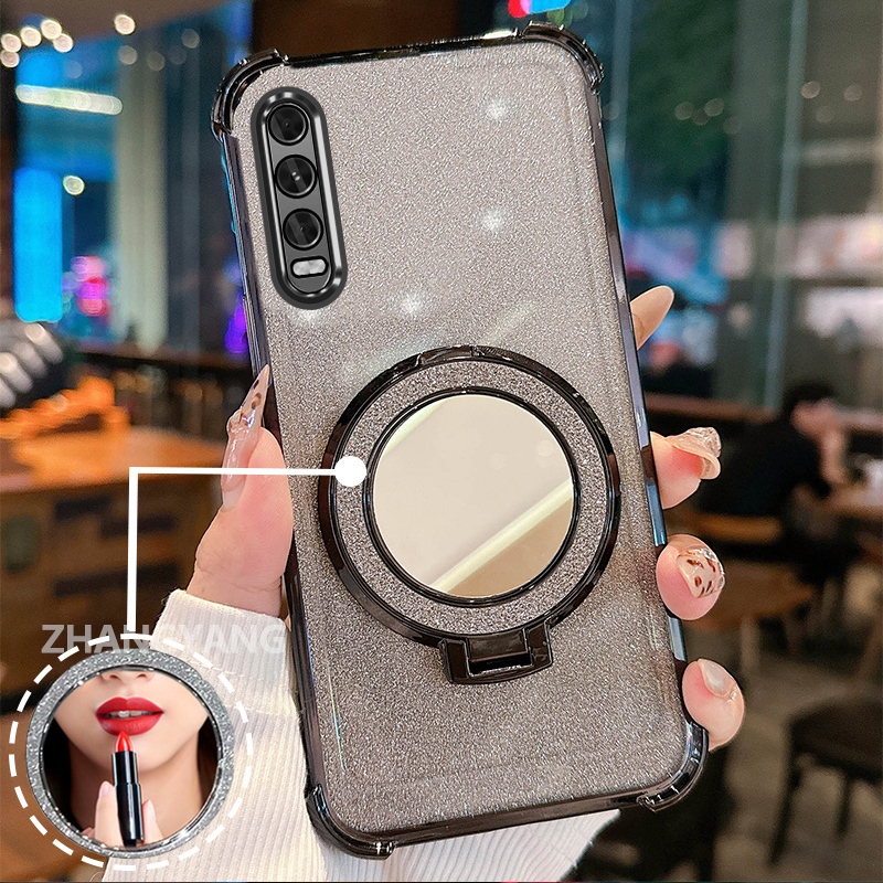 Ốp lưng cho vivo y20 y20s y12s y20i y12a Ốp điện thoại lấp lánh mạ điện bốn góc chống rơi với các tính năng thẩm mỹ và giá đỡ gương Vỏ mềm TPU