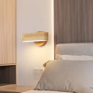 AIMI Gỗ Nguyên Khối 180° Đèn LED Có Thể Xoay Được Đèn Tường Trang Trí Lối Đi Đèn Cầu Thang Thích Hợp Cho Phòng Khách Phòng Ngủ Phòng Ăn