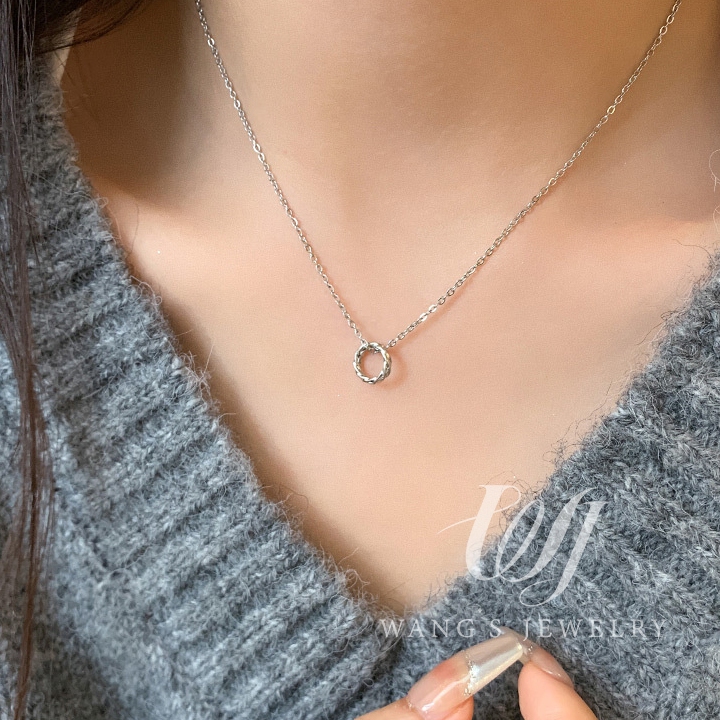 Vòng cổ WJ mobius cô gái nhẹ nhàng sang trọng thích hợp phụ kiện mùa thu đông xương đòn chuỗi 2024 mẫu nổ mới