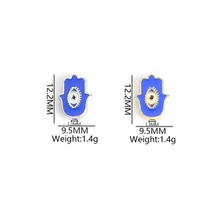 10 Chiếc Nhiều Màu Hamsa Tay & Ác Họa Tiết Mắt Men Miếng Đệm Hạt DIY Phong Cách Thổ Nhĩ Kỳ Vòng Tay, Vòng Cổ, Vòng Chân, Móc Chìa Khóa Và Bùa Fatima Tay & Ác Quỷ Thiết Kế Mắt Hạt Hợp Kim
