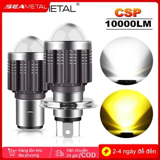 10000Lm Xe Máy Đèn  SEAMETAL H4 H6 LED Pha Bóng Đèn Đèn Sương Mù Ống Kính CSP Màu Trắng Màu Vàng