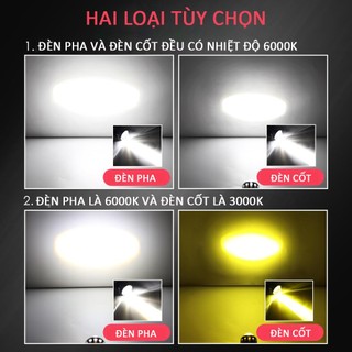 10000Lm Xe Máy Đèn  SEAMETAL H4 H6 LED Pha Bóng Đèn Đèn Sương Mù Ống Kính CSP Màu Trắng Màu Vàng