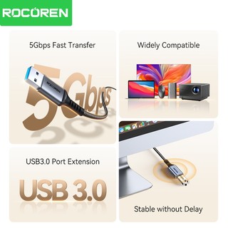Cáp nối dài dữ liệu từ nam sang nữ Rocoren USB 3.0