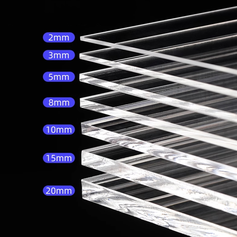 Tấm Acrylic trong suốt Plexiglass nhựa PMMA vuông, độ dày 1-15mm, cao trong suốt