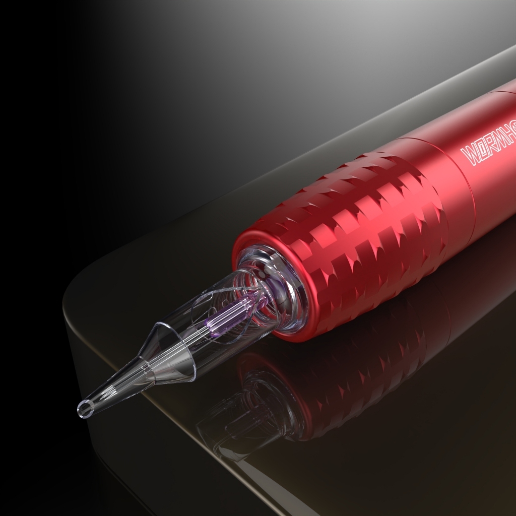 Wormhole Tattoo Pen Máy xăm siêu nhẹ Bút 4.0mm Stroke 1-4.5 Kim Chiều dài Máy xăm quay cho người mới bắt đầu