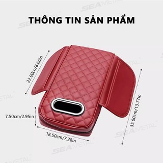 đệm kê tay ô tô SEAMETAL Đệm tăng cường đựng đồ trên ô tô đa chức năng làm bằng da PU mềm và bền