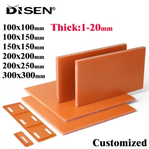 Tấm cách nhiệt bằng điện đỏ cam, nhựa Phenolic Bakelite chống tĩnh điện, chịu nhiệt cao, dày 1-20mm