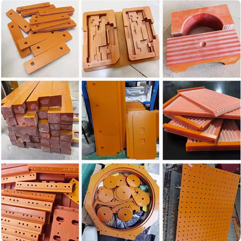 Tấm cách nhiệt bằng điện đỏ cam, nhựa Phenolic Bakelite chống tĩnh điện, chịu nhiệt cao, dày 1-20mm