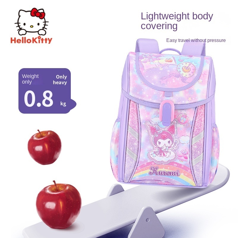 【Sanrio Chính Hãng】Ba Lô Kuromi Bảo Vệ Cột Sống - Nhẹ Nhẹ Chống Thấm Nước Dành Cho Học Sinh Tiểu Học Lớp 1-6