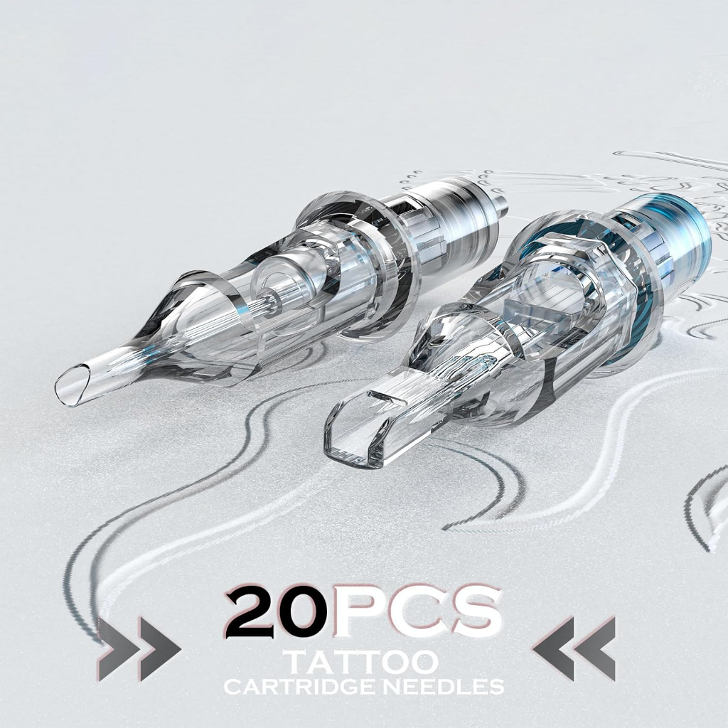 Hộp mực xăm lỗ sâu 20 chiếc Kim xăm tiệt trùng dùng một lần chuyên nghiệp An toàn RL / RM / RS / M1 #12 Tiêu chuẩn