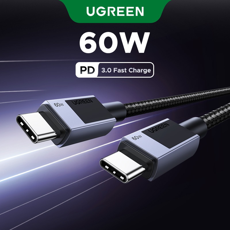 Cáp USB C UGREEN PD60W Cáp sạc nhanh 3A cho Macbook Samsung S24 Ultra Xiaomi Huawei USB C Cáp dữ liệu iPhone 16 Pro Max