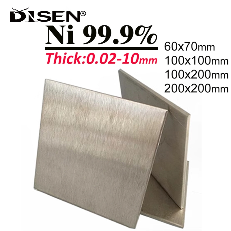 Độ dày 0,2-5mm Ni 99,9% Tấm niken nguyên chất cao Mạ điện Niken Anode 60x70mm-100x200mm