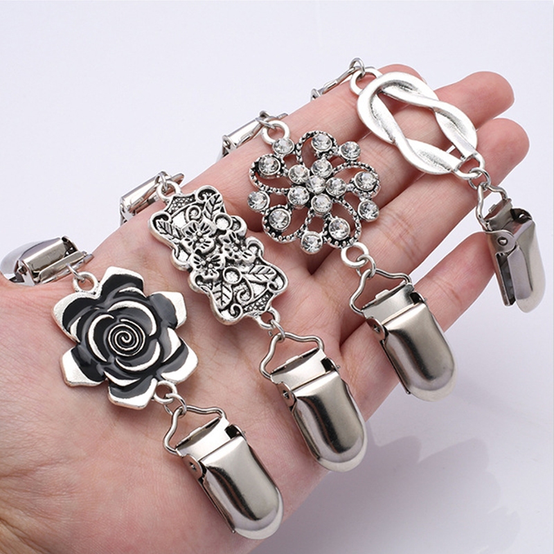 Yunyuan Khăn choàng cổ châu Âu-Mỹ, Trâm cài áo, Kẹp mỏ vịt, Phụ kiện hợp kim, Chống lộ, Cố định khăn quàng