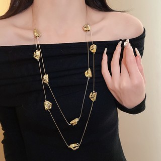 Dây chuyền baroque retro làm từ áo len, trang sức thời trang cá tính dành cho nữ