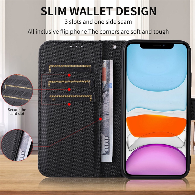 Ốp Lật Cho Sharp Aquos V6 Plus R6 R7 R8 R9 Pro Zero 6 Air Sense 7 8 9 Plus Leica Leitz Điện Thoại 3 Bao Da Ví Có Khe Đựng Thẻ Vỏ TPU Mềm