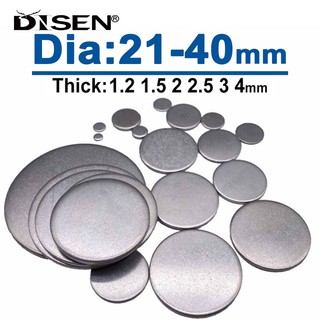 1 / 2 Chiếc Thép Không Gỉ 304 Đĩa Tròn Kim Loại Chắc Chắn Flat Gioăng Độ Dày 1.2 / 1.5 / 2 / 2.5 / 3 / 4mm Đường Kính 21mm - 40mm