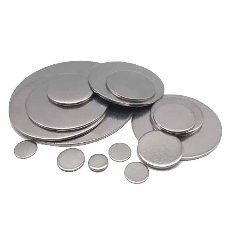 Tấm tròn bằng thép không gỉ 304 Đĩa phẳng chắc chắn Tấm sắt tròn chống thấm nước và chống gỉ Đường kính 42mm ~ 80mm Dày 1.5mm 2mm 2.5mm 3mm 4mm