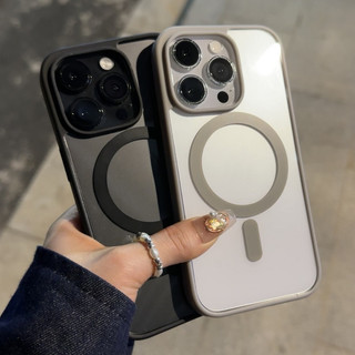 Ốp lưng Acrylic trong suốt màu vàng sa mạc mới tương thích cho iPhone 16 Pro MAX 15 14 13 12 11 Pro MAX 14plus 15plus 16plus 12 / 13mini XR X XS MAX có vỏ bảo vệ chống sốc từ tính