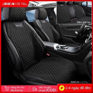 Vỏ bọc ghế ô tô SEAMETAL bằng vải lanh cho ghế ô tô Đệm ghế trước/sau bằng vải lanh thoáng khí