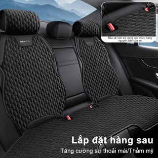Vỏ bọc ghế ô tô SEAMETAL bằng vải lanh cho ghế ô tô Đệm ghế trước/sau bằng vải lanh thoáng khí