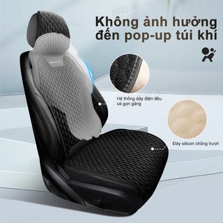 Vỏ bọc ghế ô tô SEAMETAL bằng vải lanh cho ghế ô tô Đệm ghế trước/sau bằng vải lanh thoáng khí