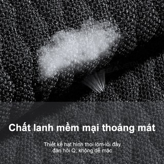 Vỏ bọc ghế ô tô SEAMETAL bằng vải lanh cho ghế ô tô Đệm ghế trước/sau bằng vải lanh thoáng khí