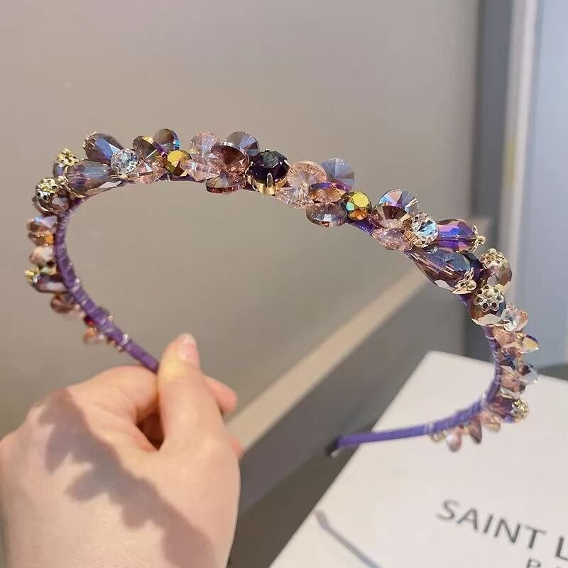 Băng đô kim cương và pha lê sang trọng, phụ kiện tóc thời trang dành cho nữ
