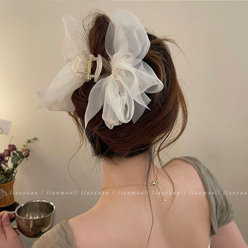 Kẹp Tóc Nơ Lưới Graceful - Phù Hợp Cho Bé Gái và Phụ Kiện Thời Trang