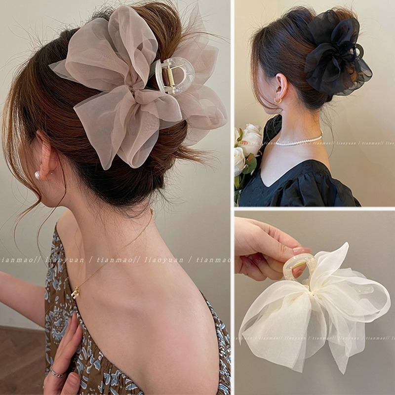 Kẹp Tóc Nơ Lưới Graceful - Phù Hợp Cho Bé Gái và Phụ Kiện Thời Trang