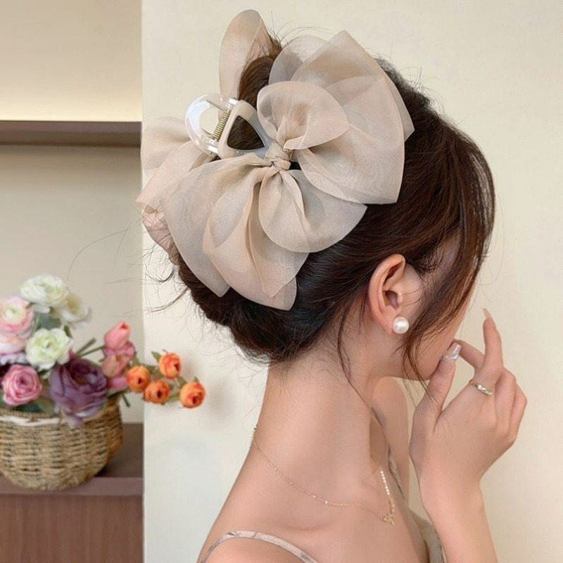 Kẹp Tóc Nơ Lưới Graceful - Phù Hợp Cho Bé Gái và Phụ Kiện Thời Trang