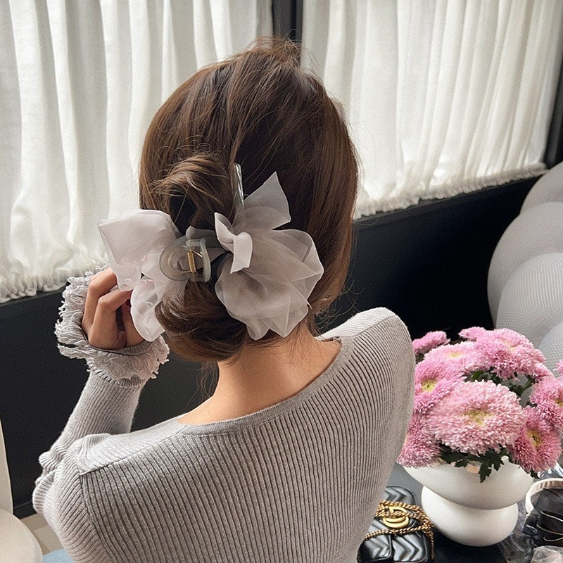 Kẹp Tóc Nơ Lưới Graceful - Phù Hợp Cho Bé Gái và Phụ Kiện Thời Trang