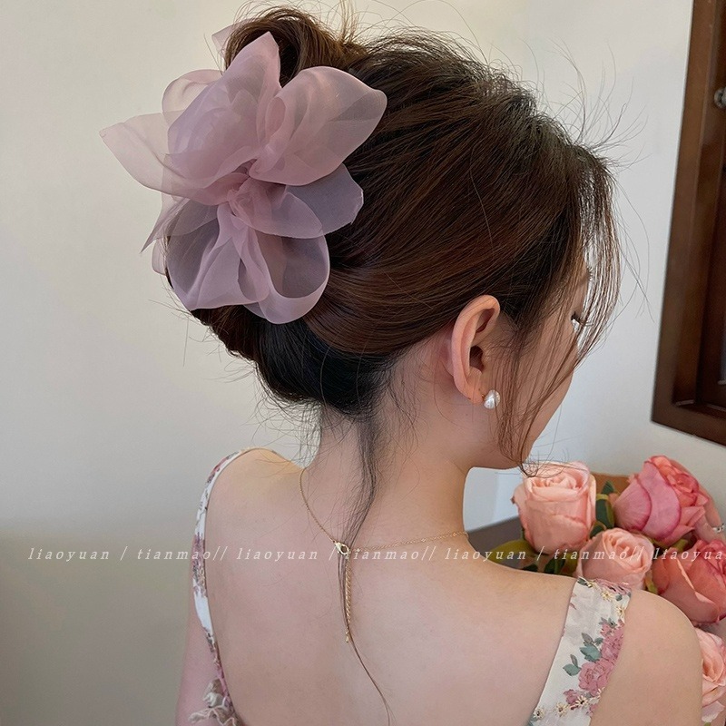 Kẹp Tóc Nơ Lưới Graceful - Phù Hợp Cho Bé Gái và Phụ Kiện Thời Trang