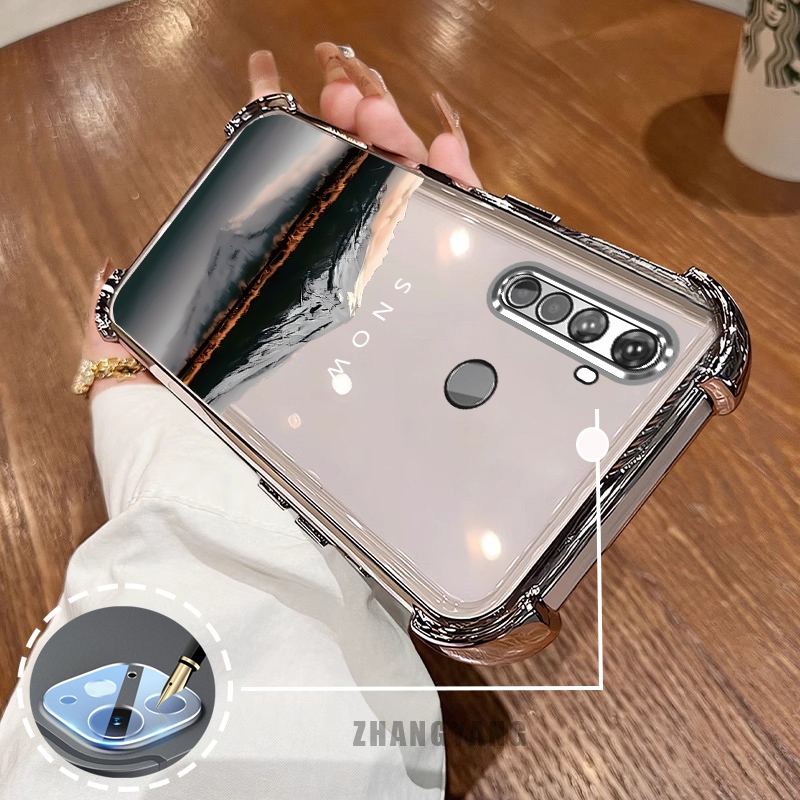 Ốp Lưng Cho Realme 5 5i 5s 6i c3 Ốp Điện Thoại Mạ Điện Bốn Góc Phản Quang Nước Thẩm Mỹ Họa Tiết Phong Cảnh TPU Mềm