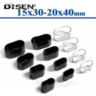 4 Đen / Trong Suốt Cao Su Ghế Chân Nắp Hình Bầu Dục Có Đồ Nội Thất Chân Bàn Bảo Vệ Sàn 15x30mm-25x50mm