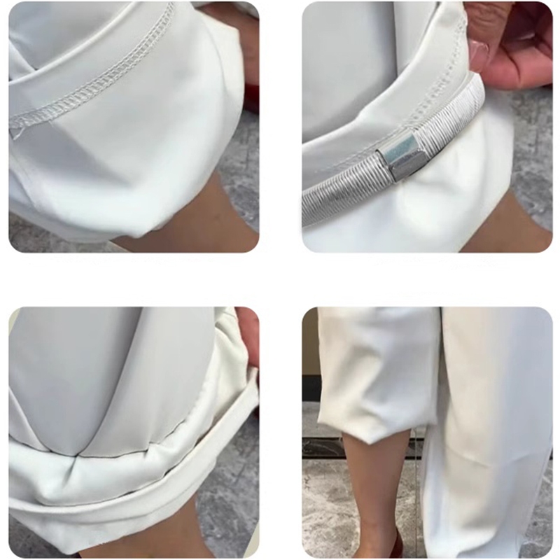 [Yunyuan] 4 cái / bộ Quần ống rộng Dụng cụ siết chặt chân Tay áo Quần viền Chiều dài chân có thể rút ngắn Không cần may Không cần nút Dây đai lò xo có thể điều chỉnh