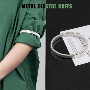 4 cái / bộ Quần ống rộng Dụng cụ siết chặt chân Tay áo Quần viền Chiều dài chân có thể rút ngắn Không cần may Không cần nút Dây đai lò xo có thể điều chỉnh