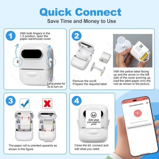 Marklife P50 Mini Máy in nhãn nhiệt di động, kết nối Bluetooth không dây, in nhãn dán bỏ túi