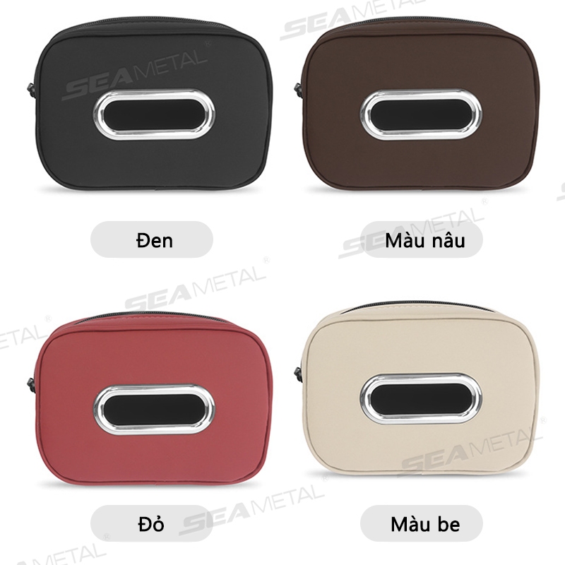 Hộp đựng khăn giấy ô tô SEAMETAL Khăn giấy nội thất ô tô Khăn giấy tổ chức Trang trí Phụ kiện ô tô