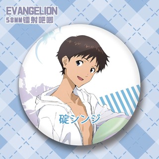 Eva Neon Genesis Evangelion Ayanami Rei Soryu Asuka Langley Nagisa Kaworu Tinplate Kim Loại Huy Hiệu Pin Trâm Anime Ngoại Vi Sưu Tập Quà Tặng