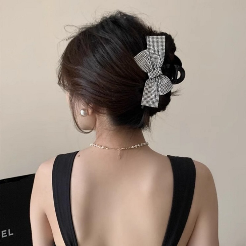 Phụ kiện tóc thanh lịch kiểu Hàn Quốc với nơ kẹp tóc cao cấp