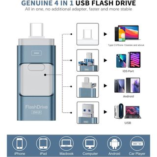 Ổ đĩa Flash 2tb 4 trong 1 Type-C Memory Stick Thích hợp cho Ổ cứng di động gắn ngoài máy tính Apple Android